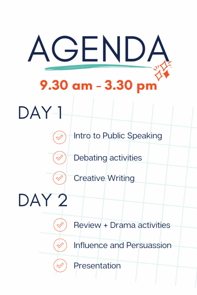 In Person Workshop Agenda